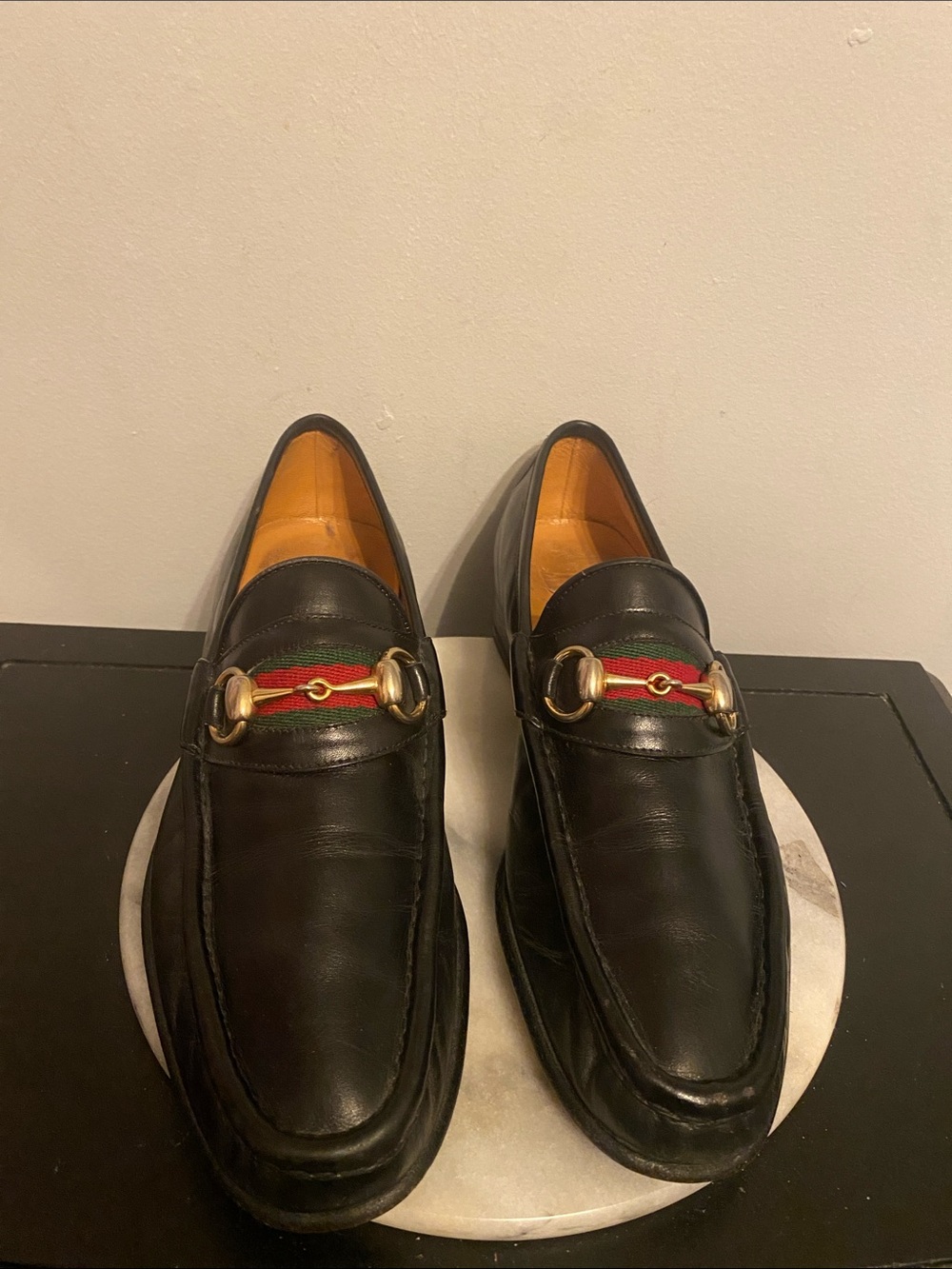 Gucci Vintage horsebit leather  loafers shoes men’s size 40 1/2 M /US 7